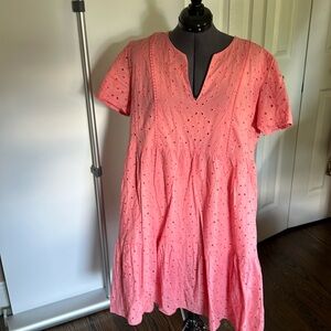 NWT coral eyelet  dress by KNOX ROSE Size XXL